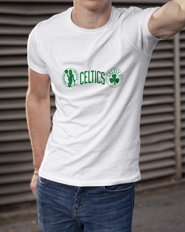 Boston Celtics Double Logo T-Shirt | White - Image 2