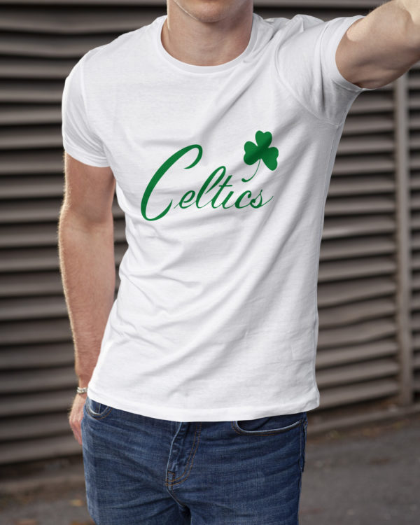 Boston Celtics Cursive Logo T-Shirt | White - Image 2