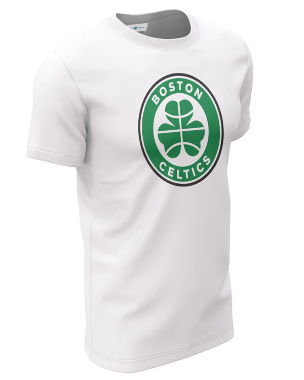 Boston Celtics Clover Basketball Logo T-Shirt | White