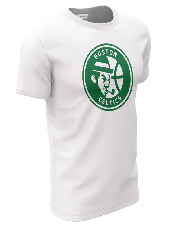 Boston Celtics Throwback Celtic Pipe Logo T-Shirt | White